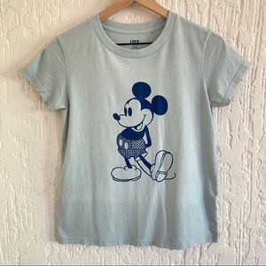 Uniqlo Disney Mickey Mouse Light Blue Shirt Size Small